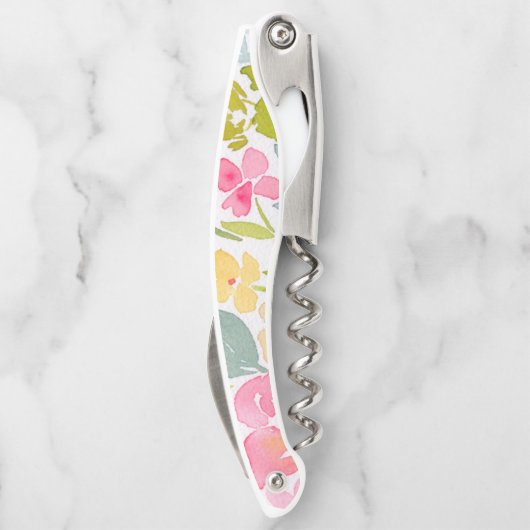 Pastel gekleurde bloemige Kurkentrekker (Achterkant)