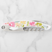 Pastel gekleurde bloemige Kurkentrekker (Voorkant)