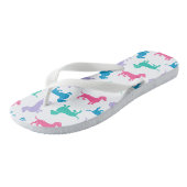 Pastel gekleurde dachshunds teenslippers (Schuin)