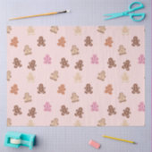 Pastel Gekleurde Gingerbread Heren Kerstmis Tissuepapier (Craft)