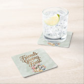 Pastel gekleurde pompoenen Vriendschapsfeest Kartonnen Onderzetters (Insitu)