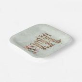 Pastel gekleurde pompoenen Vriendschapsfeest Papieren Bordje (Gebogen)