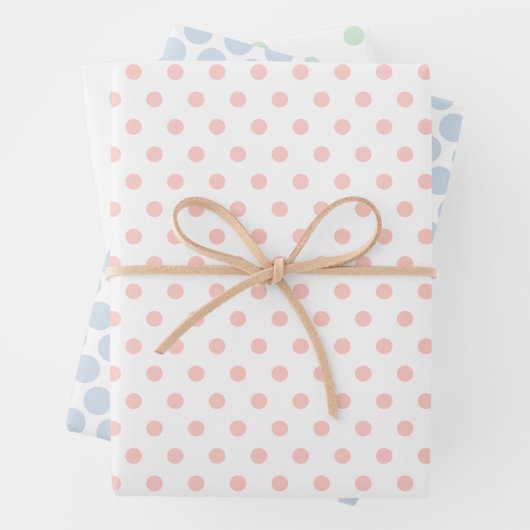 Pastel gekleurde stip inpakpapier vel (In situ)