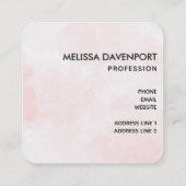 pastel gekleurde taart decoreren tools vierkante visitekaartje (Achterkant)