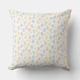 PASTEL GEKLEURDE TEDDYBEREN & HARTEN KUSSEN