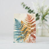 Pastel-gekleurde Waterverf illustratie bladeren Briefkaart (Staand voorkant)