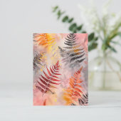 Pastel-gekleurde Waterverf Illustratie van bladere Briefkaart (Staand voorkant)