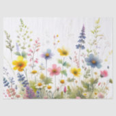 Pastel gekleurde Wildflowers Decoupage Tissuepapier (Voorkant)