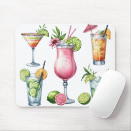 PASTEL GEKLEURDE ZOMER COCKTAILS EN VRUCHTEN MUISMAT