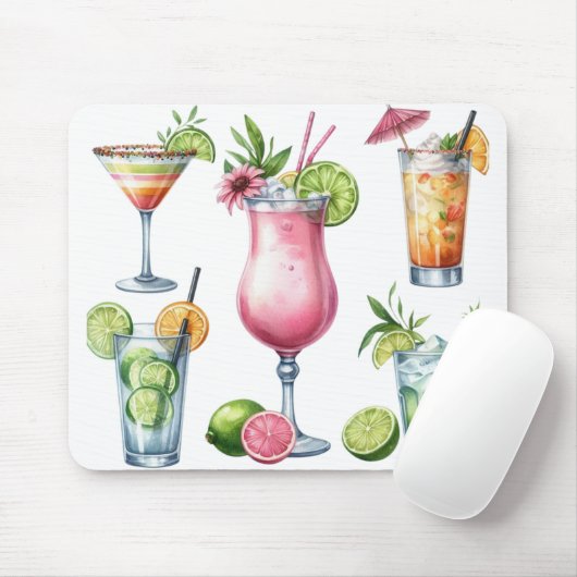 PASTEL GEKLEURDE ZOMER COCKTAILS EN VRUCHTEN MUISMAT (Met muis)