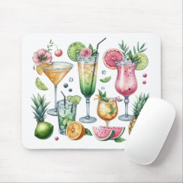 PASTEL GEKLEURDE ZOMERCOCKTAILS EN VRUCHTEN MUISMAT