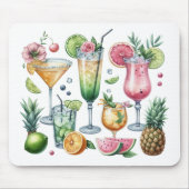 PASTEL GEKLEURDE ZOMERCOCKTAILS EN VRUCHTEN MUISMAT (Voorkant)