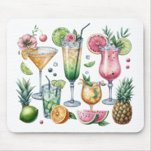 PASTEL GEKLEURDE ZOMERCOCKTAILS EN VRUCHTEN