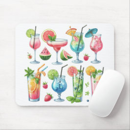 PASTEL GEKLEURDE ZOMERCOCKTAILS EN VRUCHTEN MUISMAT