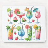 PASTEL GEKLEURDE ZOMERCOCKTAILS EN VRUCHTEN MUISMAT (Voorkant)