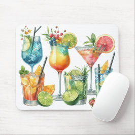 PASTEL GEKLEURDE ZOMERCOCKTAILS EN VRUCHTEN MUISMAT