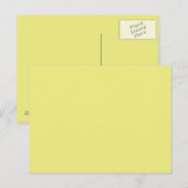 Pastel Gele achtergrond op een briefkaart (Voorkant / Achterkant)