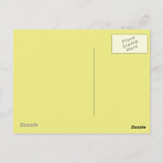 Pastel Gele achtergrond op een briefkaart (Achterkant)