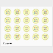 Pastel Gele Bedankt Stickers Zakelijk Logo (Vel)