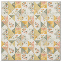 Pastel Gele Bloemendeken Patchwork Vintage