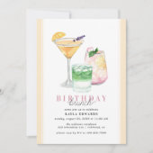 Pastel gele cocktails | Leuke leuke verjaardagsbru Kaart (Voorkant)
