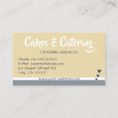 Pastel gele cupcake cake fotosjabloon zoet visitekaartje (Achterkant)