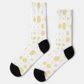 Pastel Gele Dalmatiër Stippen Dierenprint Sokken (Links)