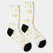 Pastel Gele Dalmatiër Stippen Dierenprint Sokken (Rechts)