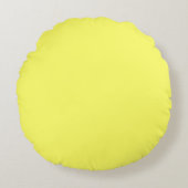 Pastel gele effen kleur rond kussen (Voorkant)