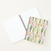 Pastel gele en roze tulpen notitieboek (Binnen)