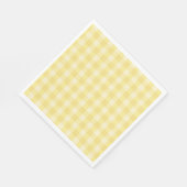 Pastel Gele Gingham Print Streep Servet (Hoek)
