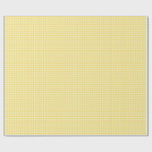 Pastel Gele Gingham Vintage Rutpatroon  Cadeaupapier (Vlak)
