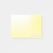 Pastel gele halftoongradiënt, gepersonaliseerde na post-it® notes (Voorkant)