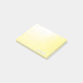Pastel gele halftoongradiënt, gepersonaliseerde na post-it® notes (Schuin)
