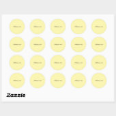 Pastel gele kleur sjabloon ronde sticker (Vel)
