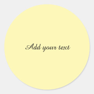 Pastel gele kleur sjabloon ronde sticker