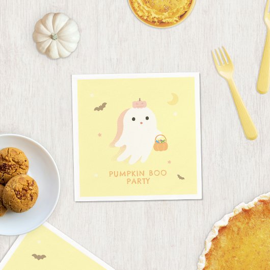 Pastel Gele Moppige Geest Servetten