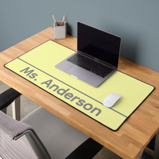 Pastel Gele Onderwijsgevende Bureaumat (Kantoor 2)