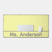 Pastel Gele Onderwijsgevende Bureaumat (Keyboard & Muis)