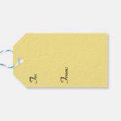 Pastel Gele Prijskaart Cadeaulabel (Achterkant Horizontaal)
