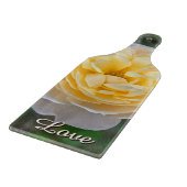 Pastel Gele Roos Liefde Snijplank (Hoek)