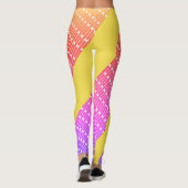 Pastel Gele Roze Leggings Lang (Achterkant)