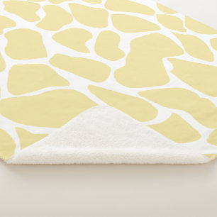 Pastel Gele Safari Giraffe Babykamer Sherpa Deken