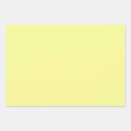 Pastel Gele Solid Color Inpakpapier Vel (Voorkant 3)