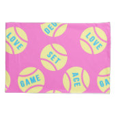 Pastel gele tennisballen kussensloop (Achterkant)