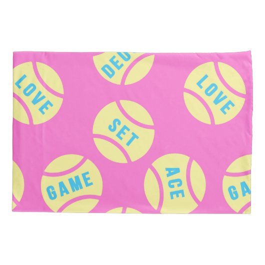 Pastel gele tennisballen  kussensloop (Achterkant)