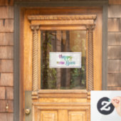 Pastel Gelukkig Nieuwjaar Window Cling Raamsticker