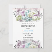 Pastel Gemengd Floral Bridal Shower Invitation Kaart (Voorkant)