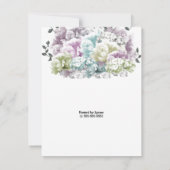Pastel gemengde bloemen bruidsbruiloft uitnodiging (Achterkant)