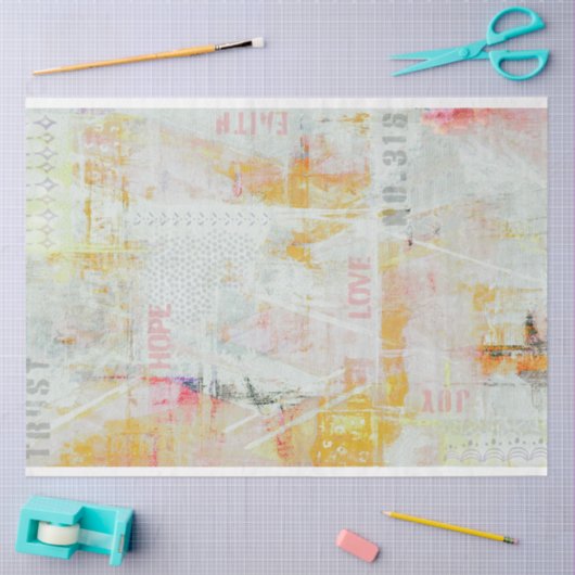 Pastel, gemengde media, ontkoppeling tissuepapier (Craft)